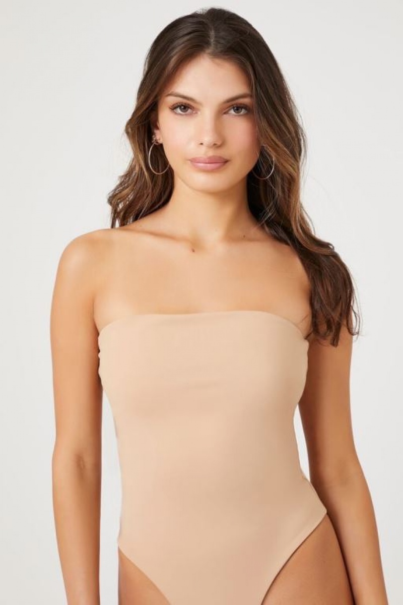 Camiseta Tirantes Forever 21 Contour Tube Bodysuit Mujer Marrones | ySUx7n11Yoy