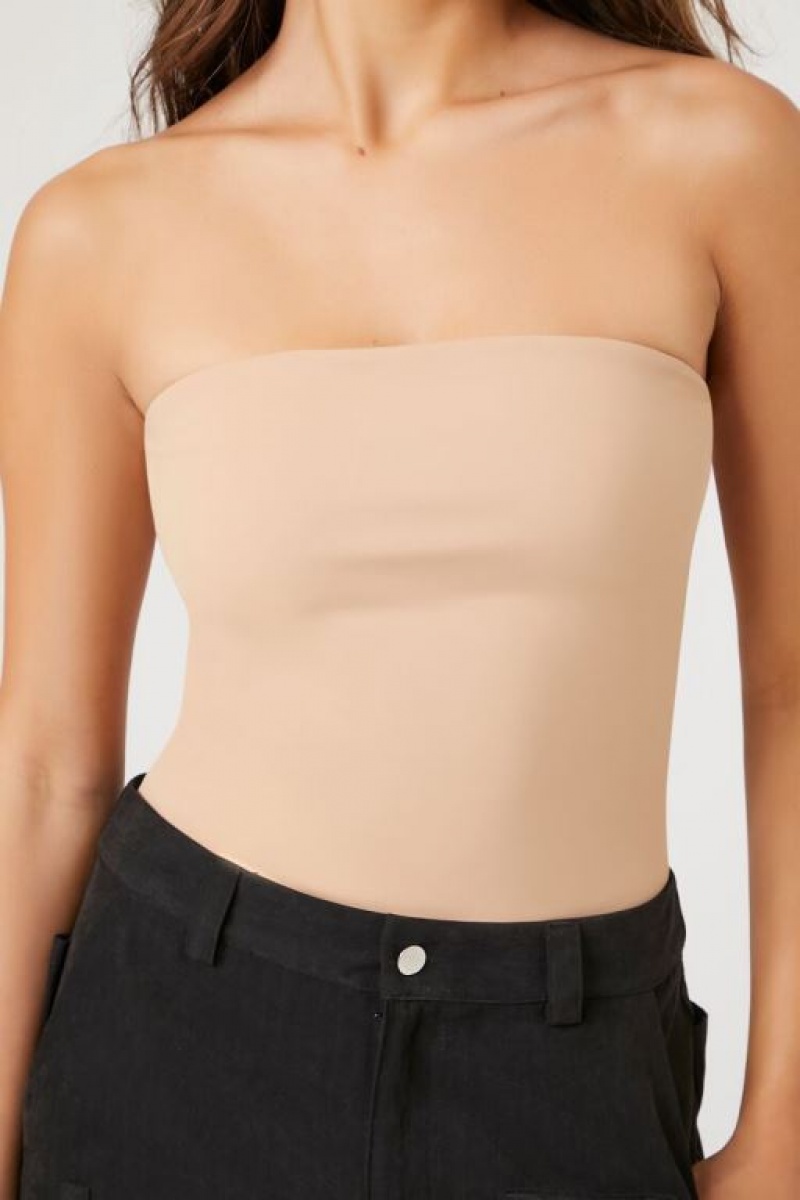 Camiseta Tirantes Forever 21 Contour Tube Bodysuit Mujer Marrones | ySUx7n11Yoy