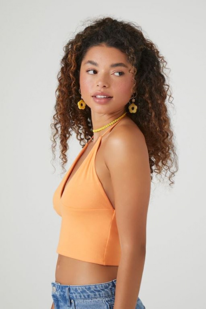 Camiseta Tirantes Forever 21 Cropped Halter Mujer Mango | gkLfYC0vxPA