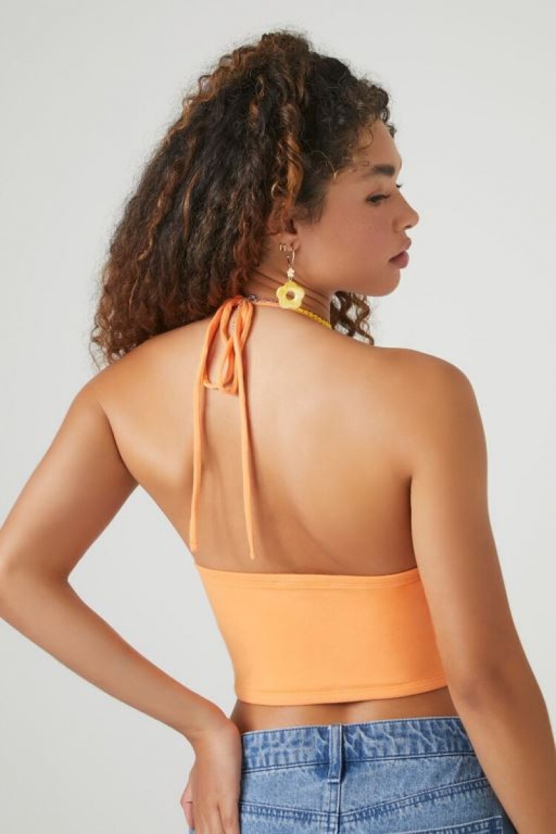 Camiseta Tirantes Forever 21 Cropped Halter Mujer Mango | gkLfYC0vxPA