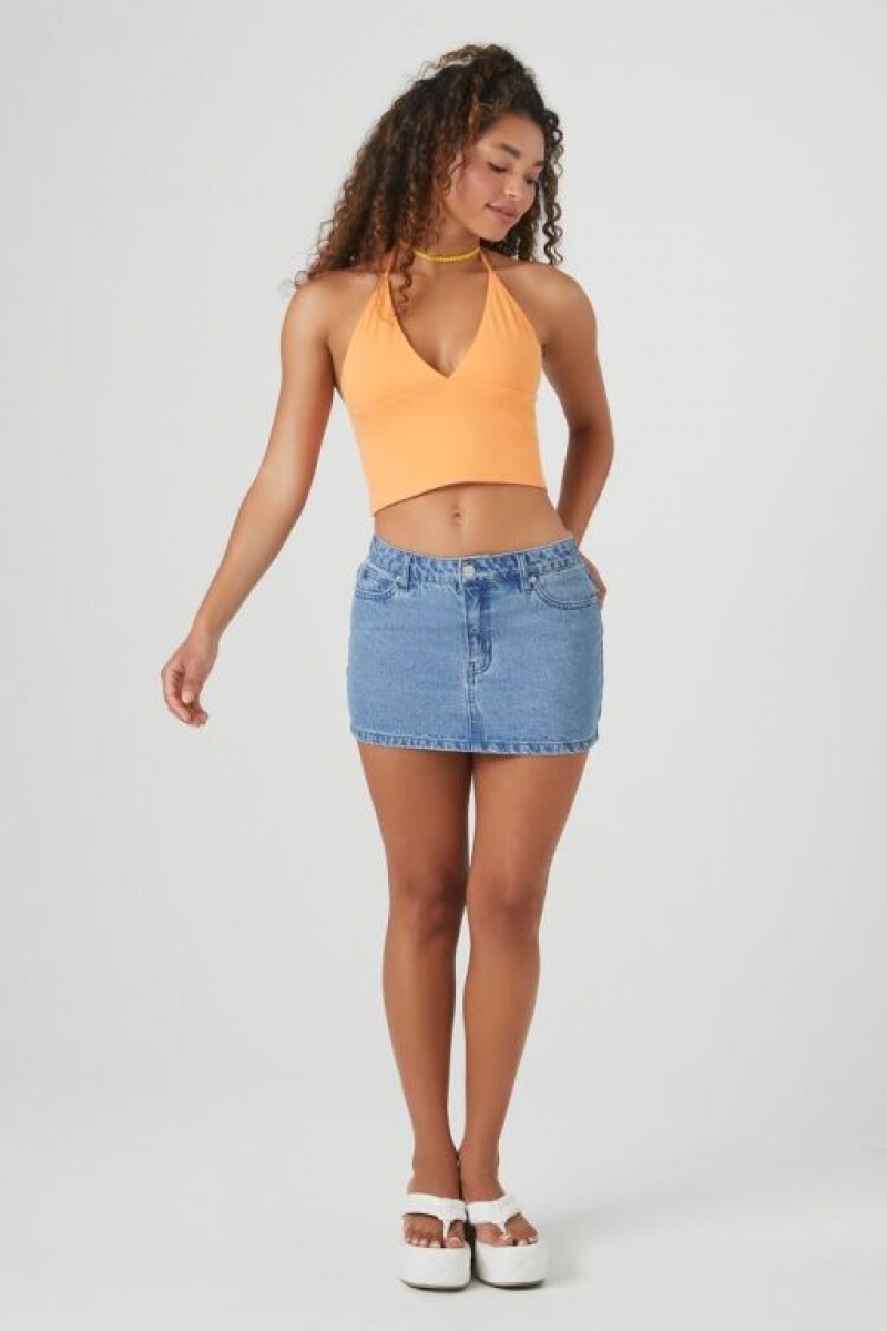 Camiseta Tirantes Forever 21 Cropped Halter Mujer Mango | gkLfYC0vxPA