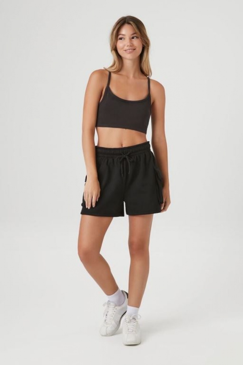 Camiseta Tirantes Forever 21 Cropped Scoop Cami Mujer Negras | KcXn4wl8s48