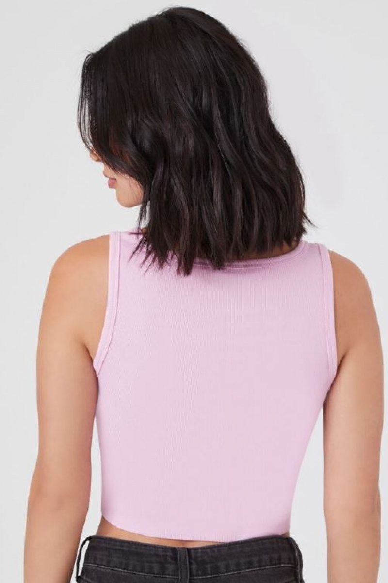 Camiseta Tirantes Forever 21 Cropped Tank Mujer Lavanda | GnkUItUQFee