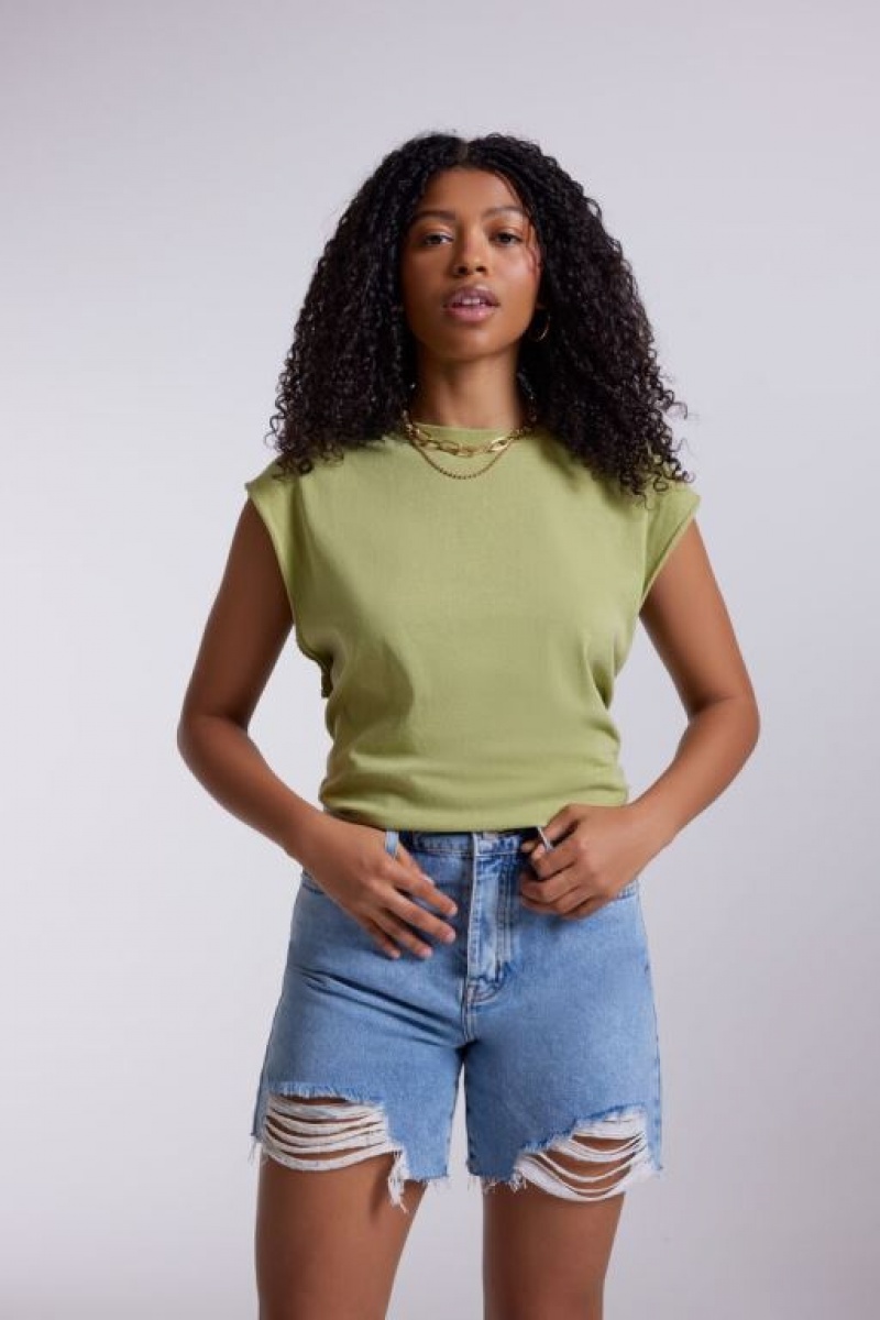 Camiseta Tirantes Forever 21 Relaxed Muscle Mujer Verde Oliva | c4zSvm9Dp2D