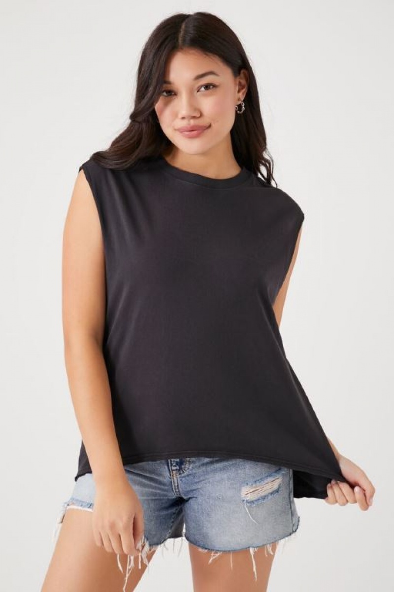 Camiseta Tirantes Forever 21 Relaxed Muscle Mujer Negras | ElRQXxEQlJc