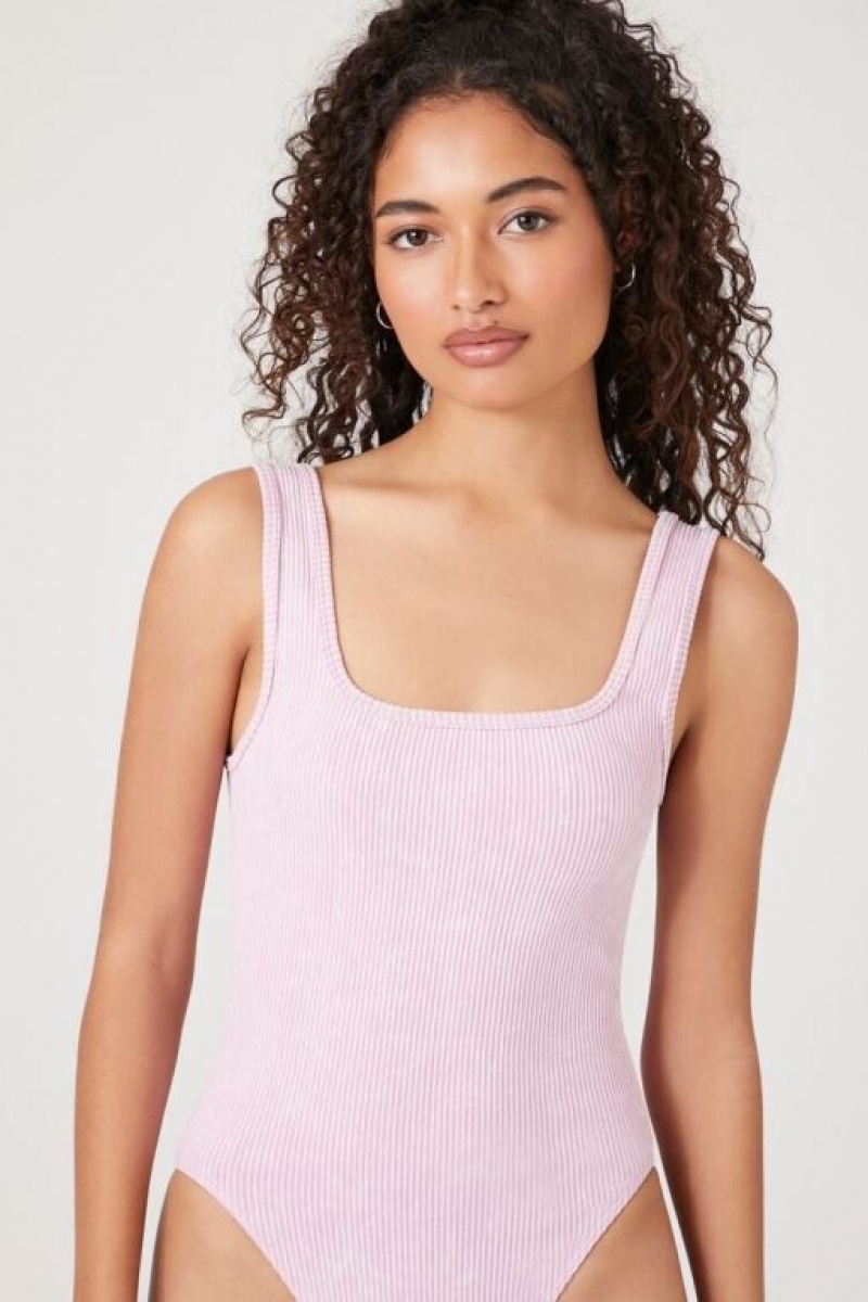 Camiseta Tirantes Forever 21 Seamless Square Neck Bodysuit Mujer Rosas | a5idajfUBzw