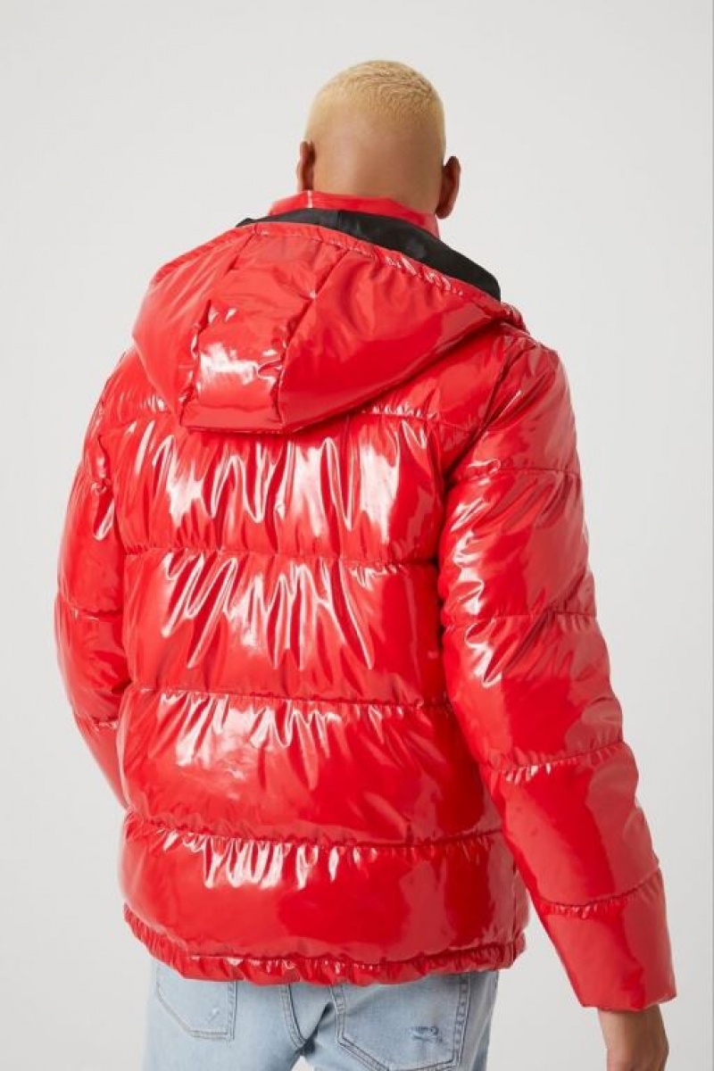 Casacas Forever 21 Acolchado Puffer Hombre Rojas | ZMLgMW6hCY4