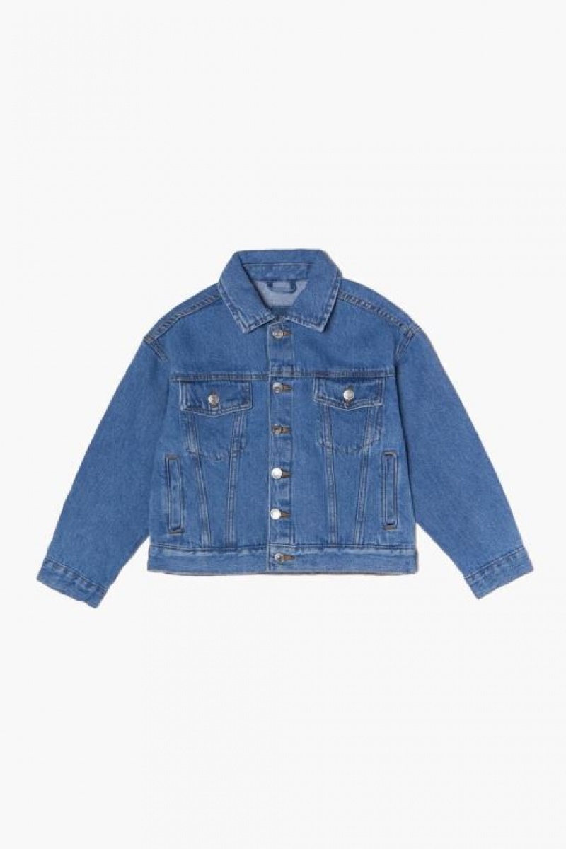 Casacas Forever 21 Denim Girls Boys Niños Azules | 48YtYWH2T2w