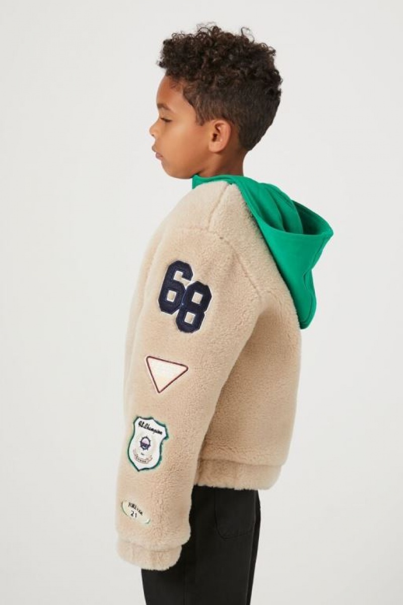 Casacas Forever 21 Faux Fur Patch Girls Boys Niños Gris Marrones Multicolor | eILDnAoJJzv