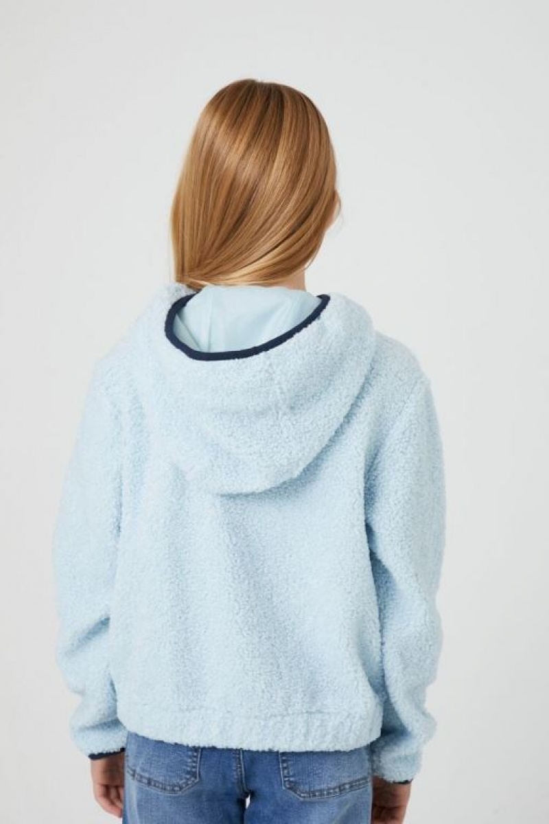 Casacas Forever 21 Girls Faux Shearling Niños Azules | JD84aXNCFfv