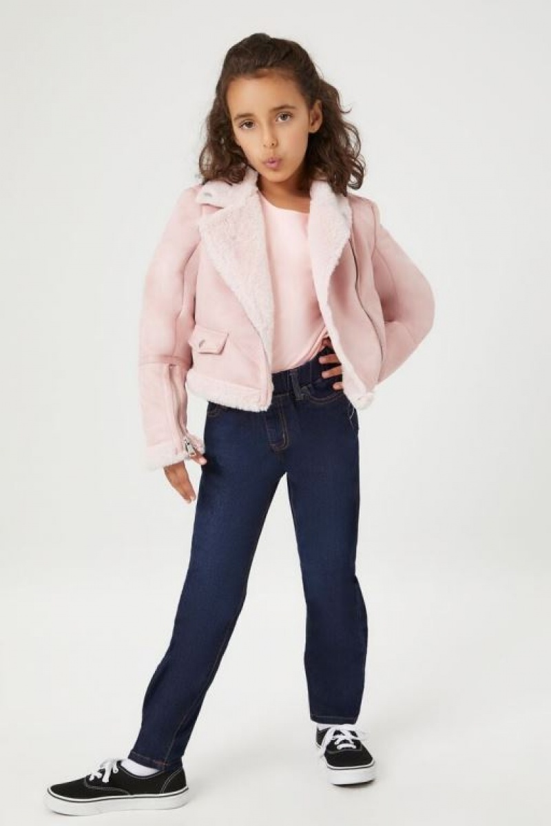 Casacas Forever 21 Girls Faux Suede Moto Niños Moradas | e4k6N1FSOa2