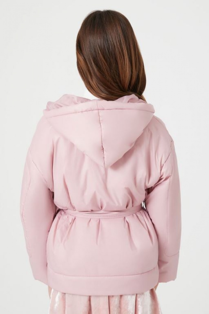 Casacas Forever 21 Girls Hooded Puffer Niños Moradas | HCa7UU8GhEs