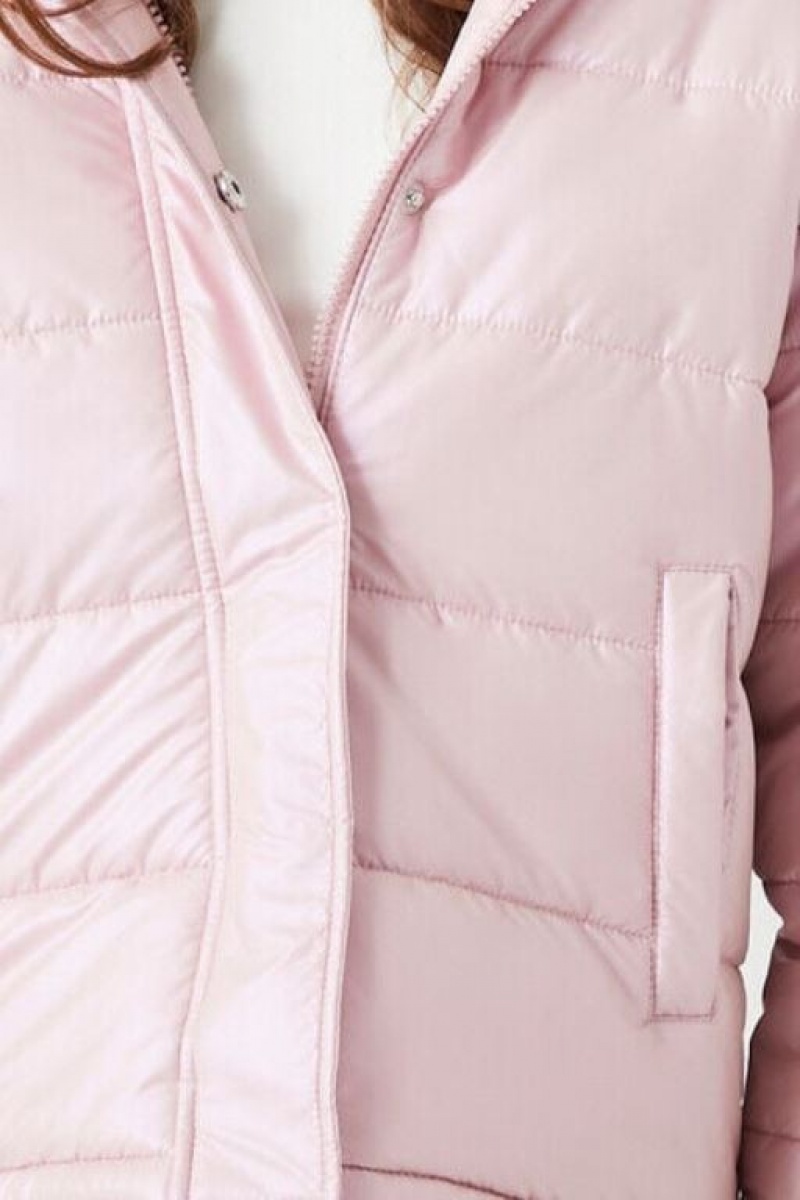 Casacas Forever 21 Girls Metallic Puffer Niños Rosas | YZ2qobEhedk