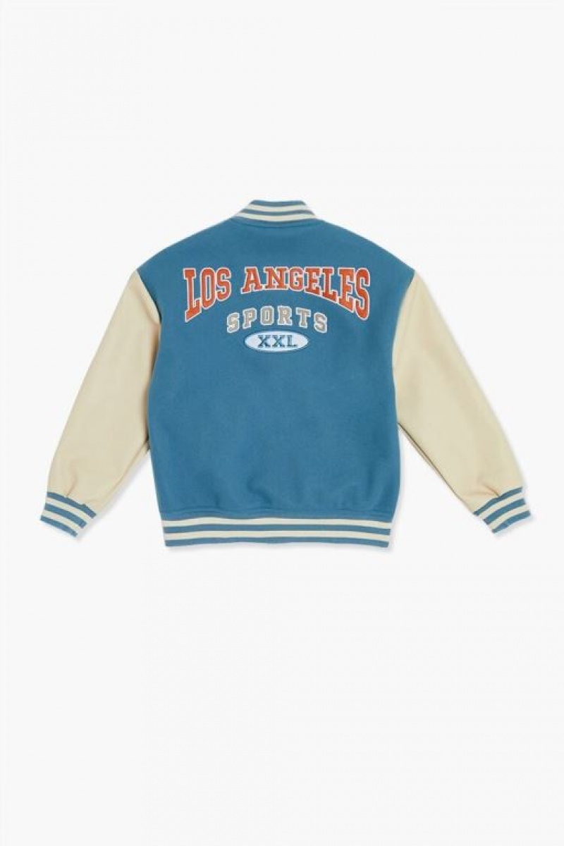 Casacas Forever 21 Girls Varsity Bomber Niños Azules Multicolor | SgRZE8TcuMe