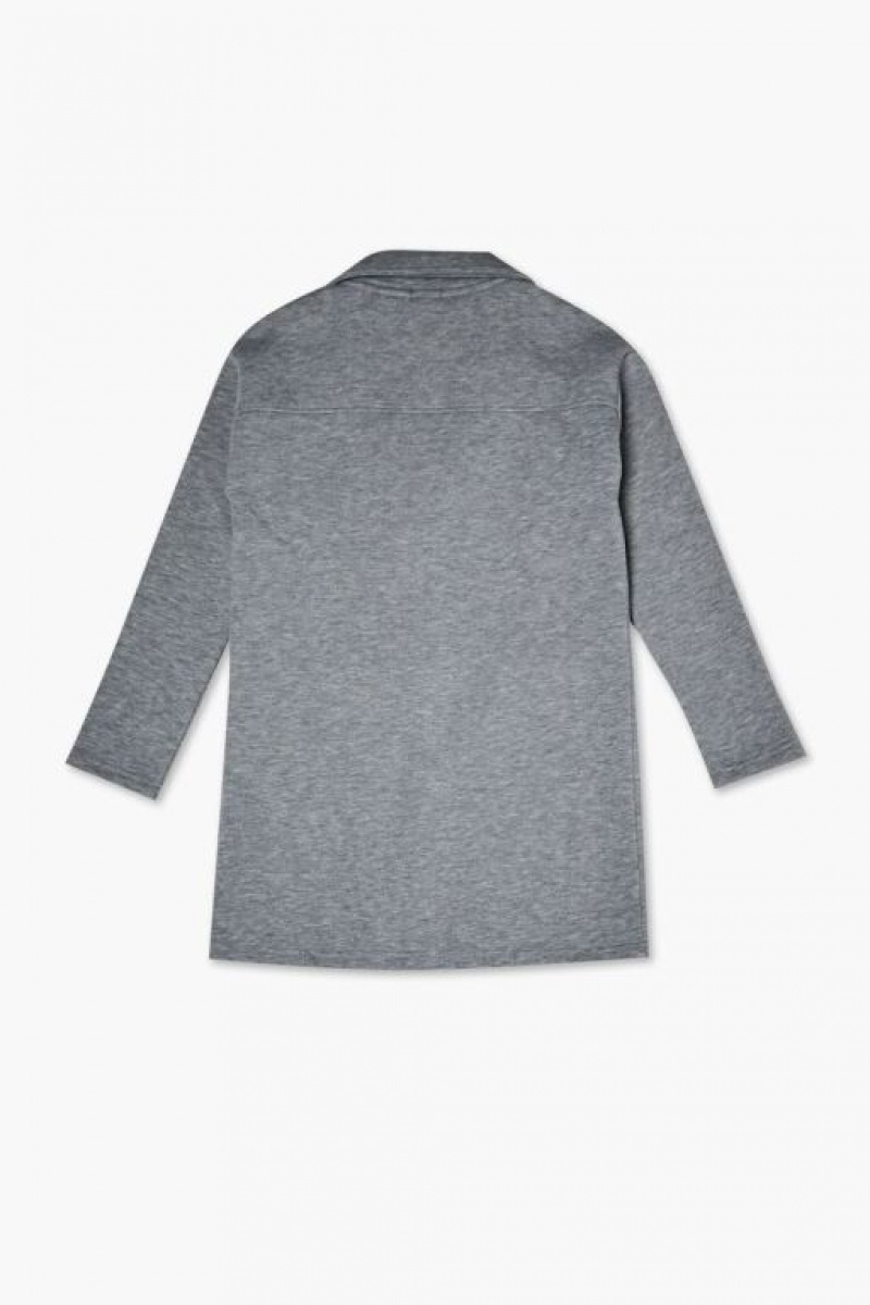 Casacas Forever 21 Heathered Open Front Girls Boys Niños Gris | EZ4Fjv8zCM3