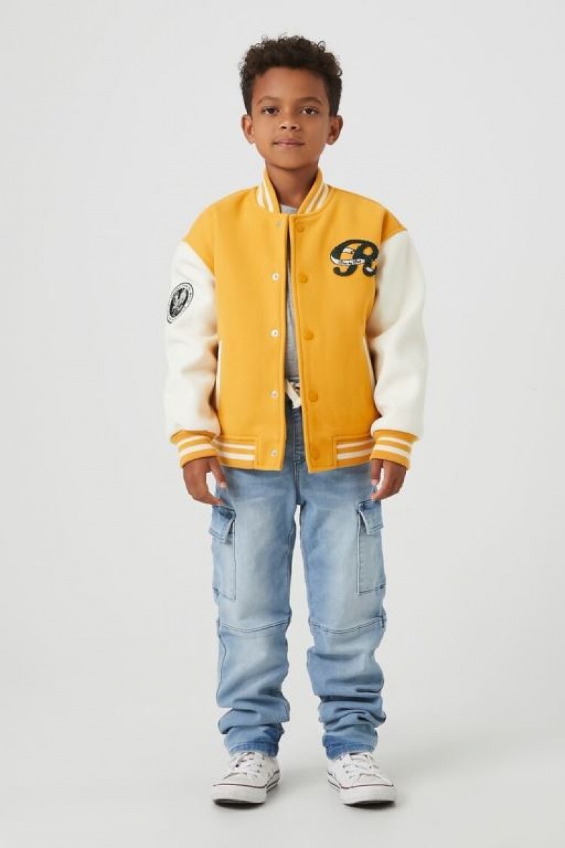 Casacas Forever 21 Letterman Bomber Girls Boys Niños Doradas Multicolor | lar2BIiuQ1J