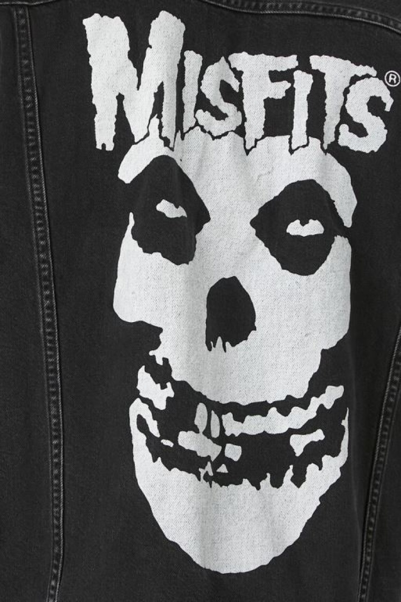 Casacas Forever 21 Misfits Denim Trucker Hombre Negras Blancas | Ulq5kZA1RCe