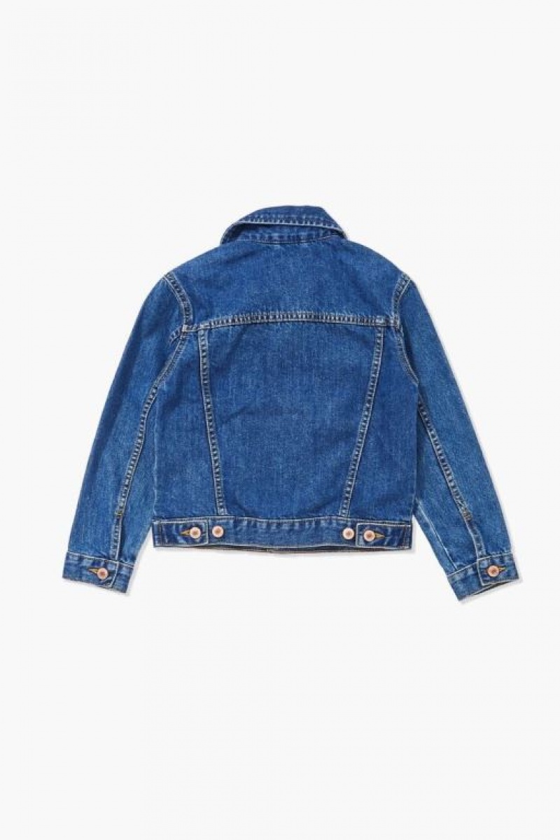 Casacas Forever 21 Organically Grown Cotton Girls Boys Niños Azules Oscuro | vA9NWUrxRMK