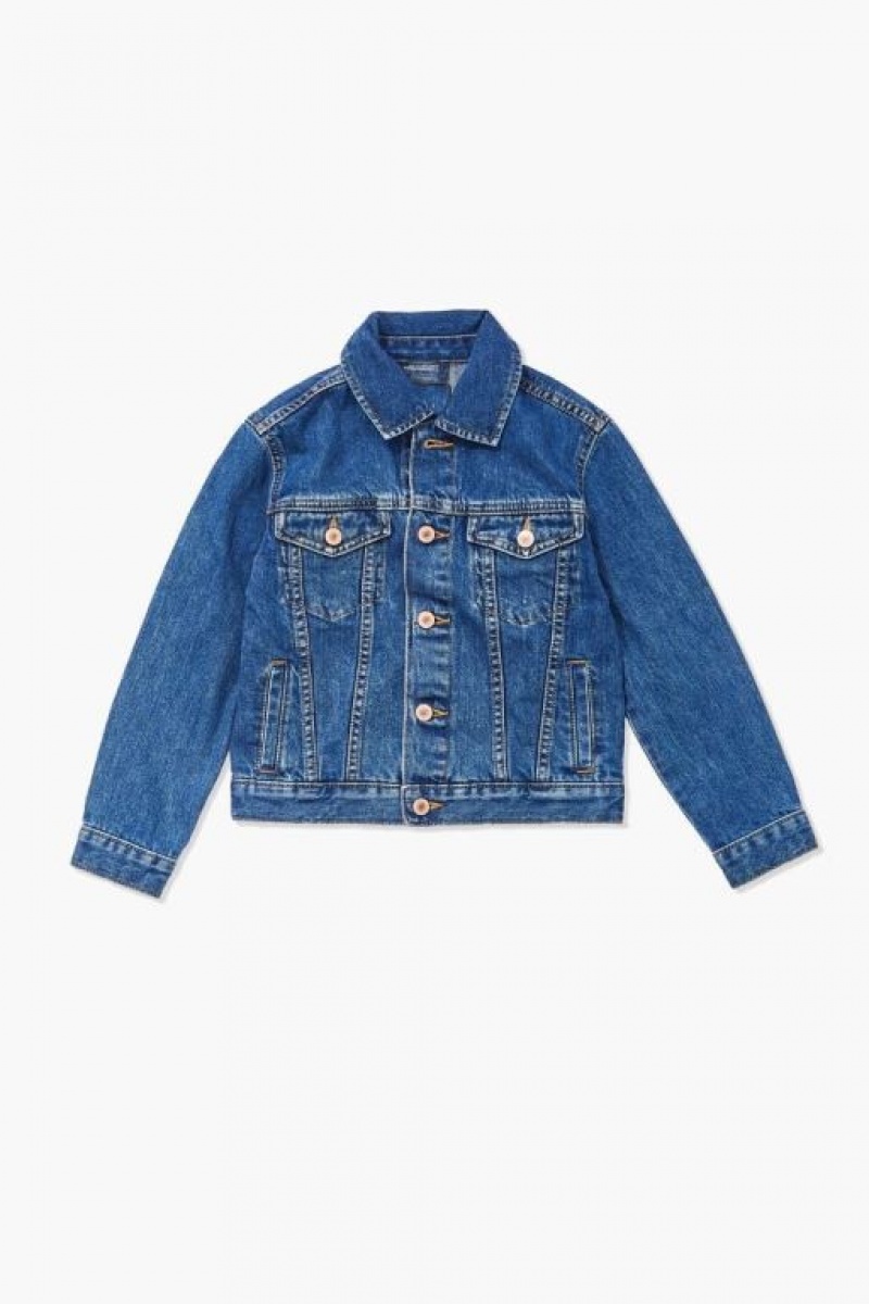 Casacas Forever 21 Organically Grown Cotton Girls Boys Niños Azules Oscuro | vA9NWUrxRMK