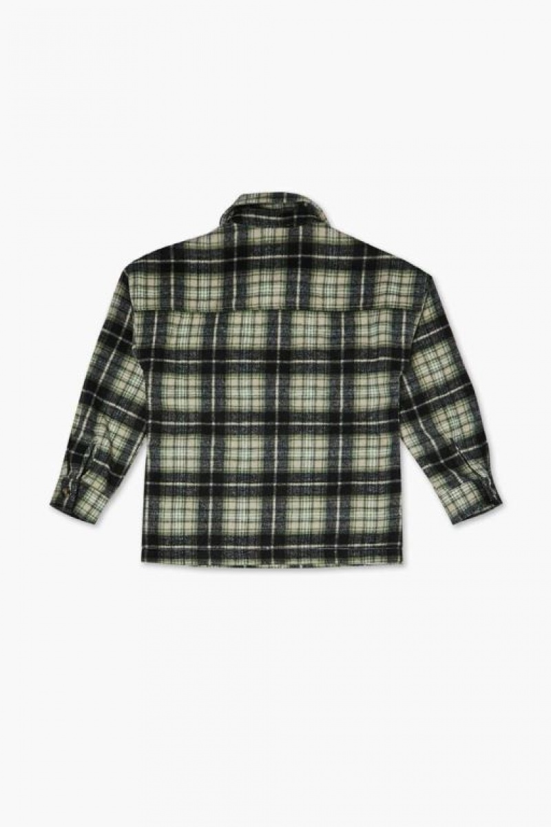 Casacas Forever 21 Plaid Girls Boys Niños Verde Multicolor | KW1oDJqeMHD