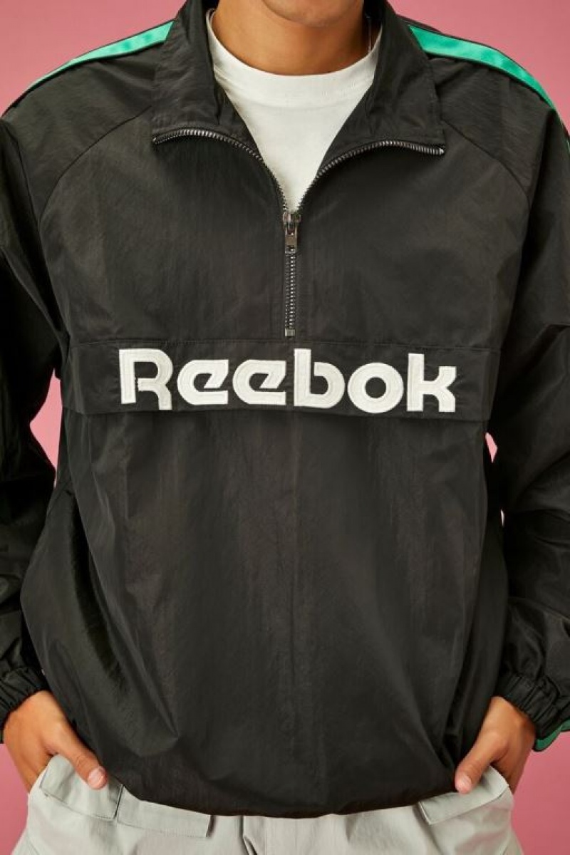 Casacas Forever 21 Reebok Estampadas Anorak Hombre Negras Multicolor | 3wujK1KnHYB