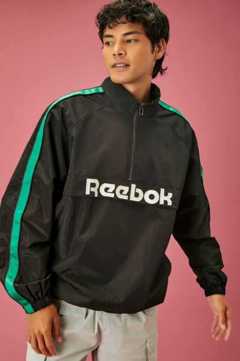 Casacas Forever 21 Reebok Estampadas Anorak Hombre Negras Multicolor | 3wujK1KnHYB