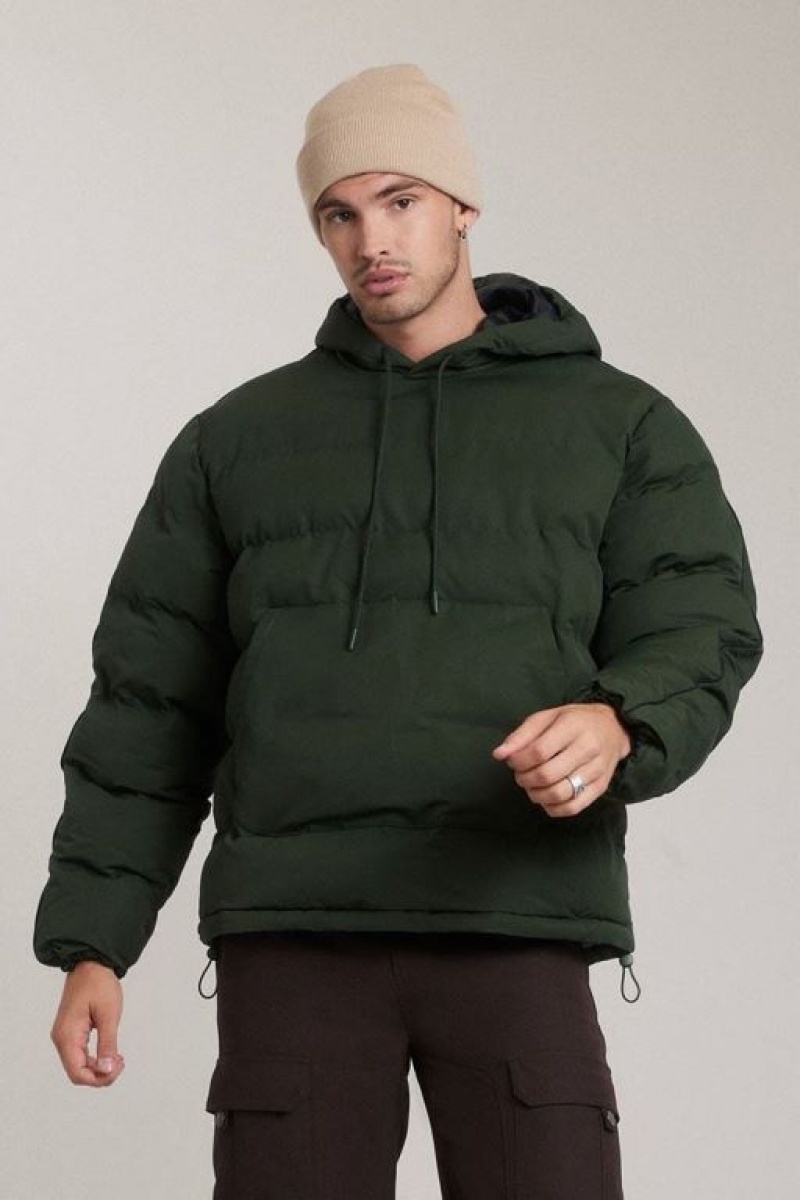 Casacas Forever 21 Toggle Drawstring Puffer Hombre Verde | YjVlyDrk2vE