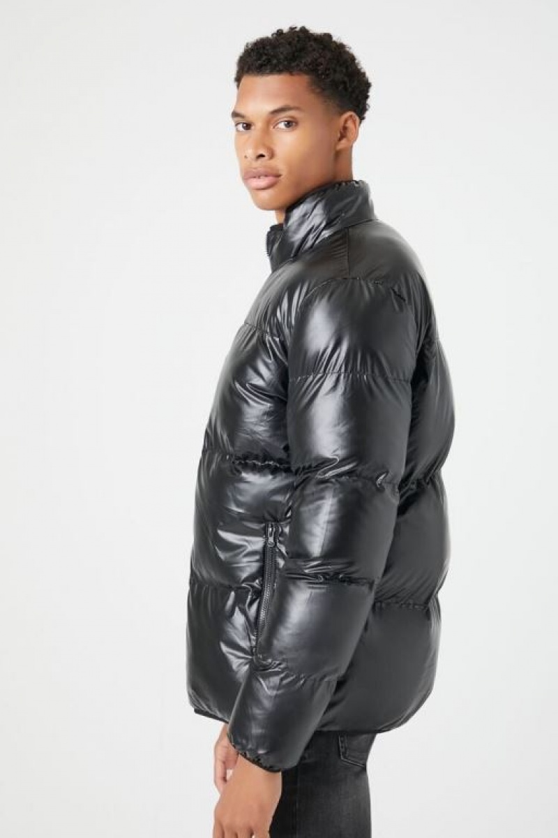 Casacas Forever 21 Zip Up Puffer Hombre Negras | fXNBFCrl4WQ