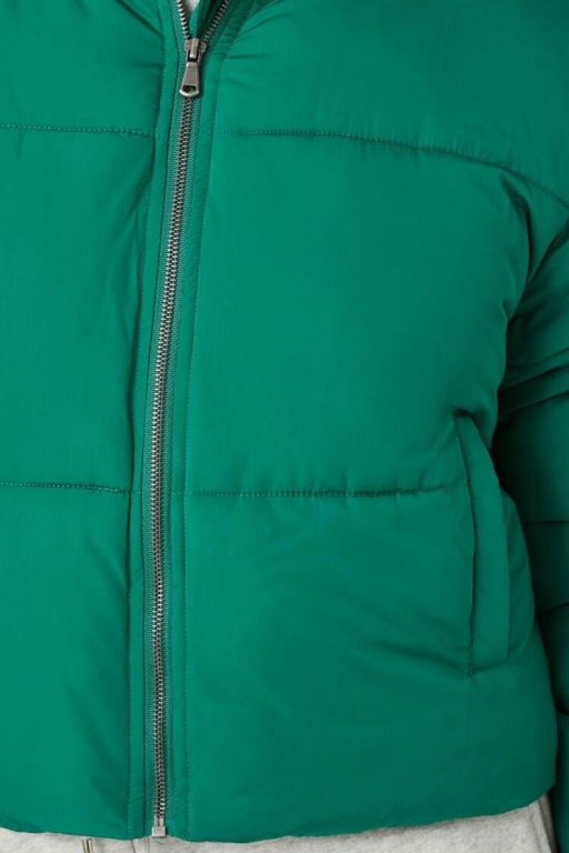 Chaqueta Acolchada Forever 21 Acolchado Puffer Mujer Verde | KVittHCY0F9