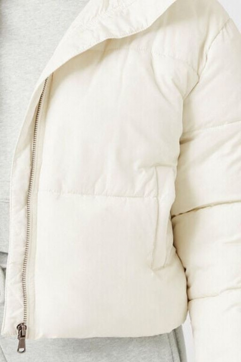 Chaqueta Acolchada Forever 21 Acolchado Puffer Mujer Blancas | mLXWwXKkHPH