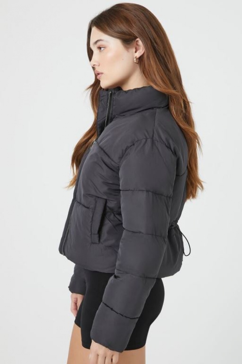 Chaqueta Acolchada Forever 21 Acolchado Puffer Mujer Negras | tHL2PkGesrh