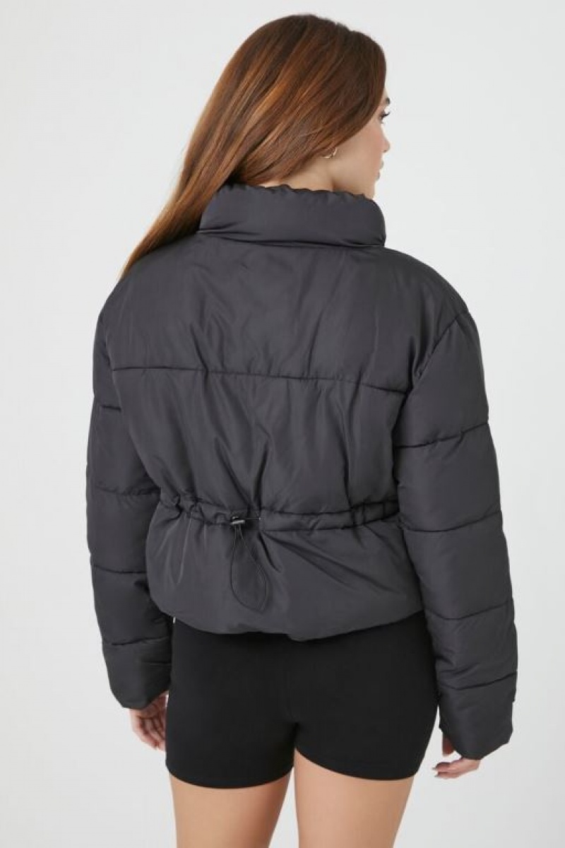 Chaqueta Acolchada Forever 21 Acolchado Puffer Mujer Negras | tHL2PkGesrh