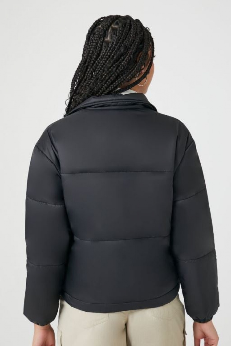 Chaqueta Acolchada Forever 21 Acolchado Puffer Mujer Negras | IUlGRCcF2N3