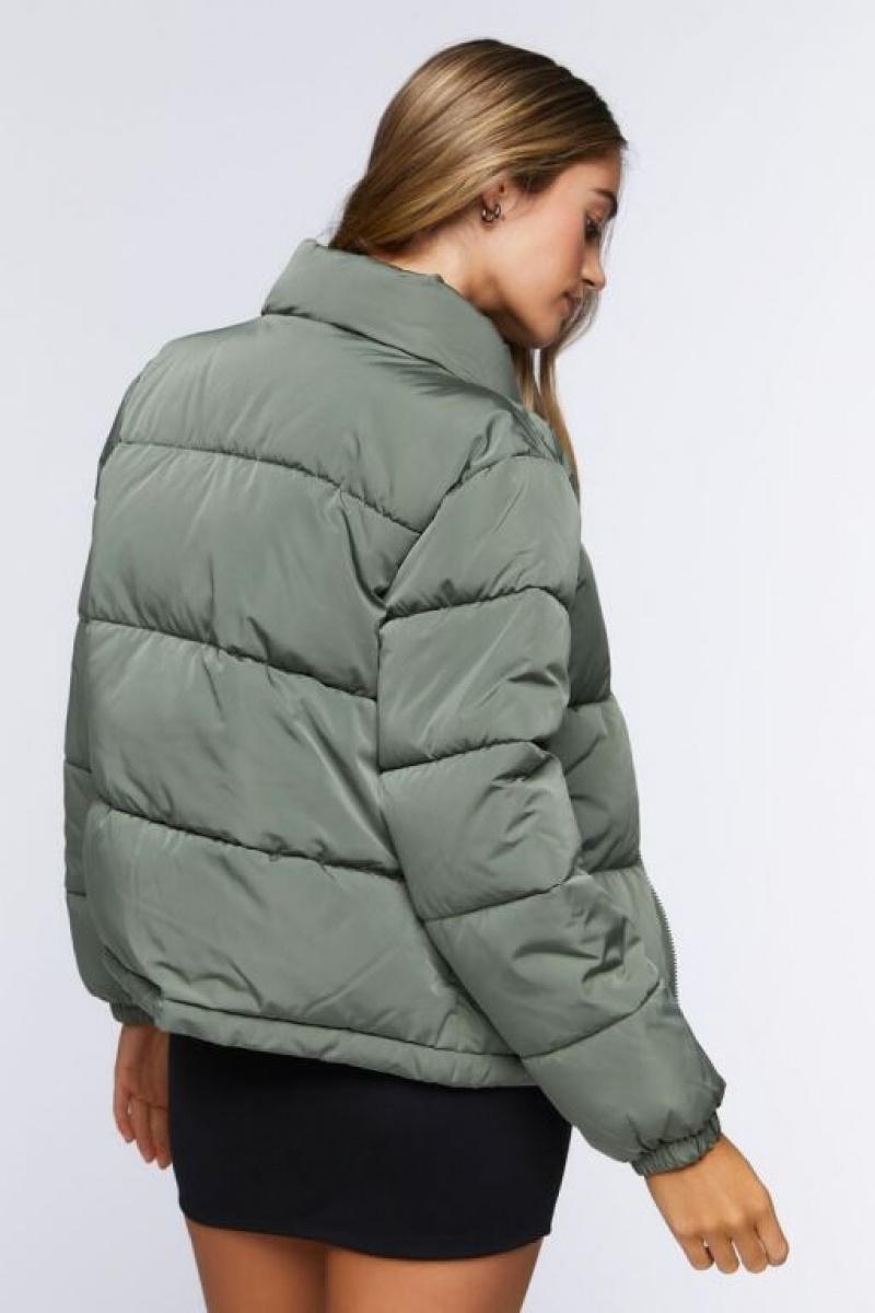 Chaqueta Acolchada Forever 21 Acolchado Puffer Mujer Tea | ZbKQrAV3MQp