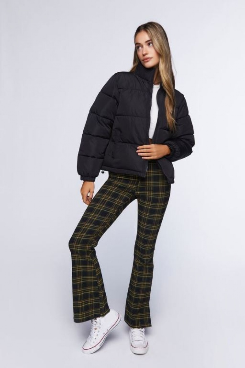 Chaqueta Acolchada Forever 21 Acolchado Puffer Mujer Negras | z5bpJBnGYrv