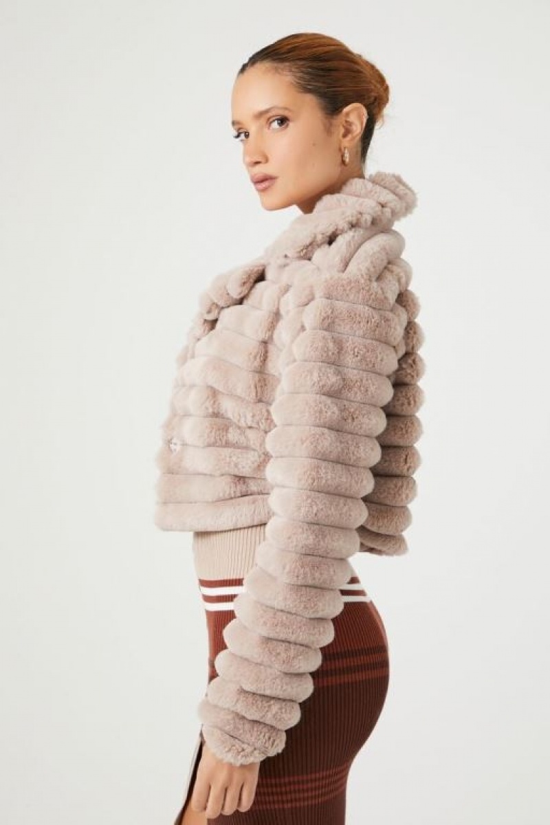 Chaqueta Acolchada Forever 21 Faux Fur Acolchado Mujer Goat | 3xsbeBx2gWp