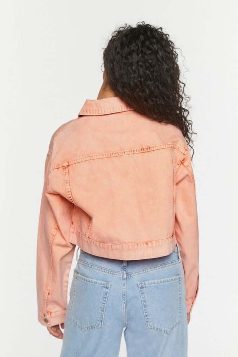 Chaquetas De Mezclilla Forever 21 Cropped Denim Trucker Mujer Clay | nfOyEpdZyZ3