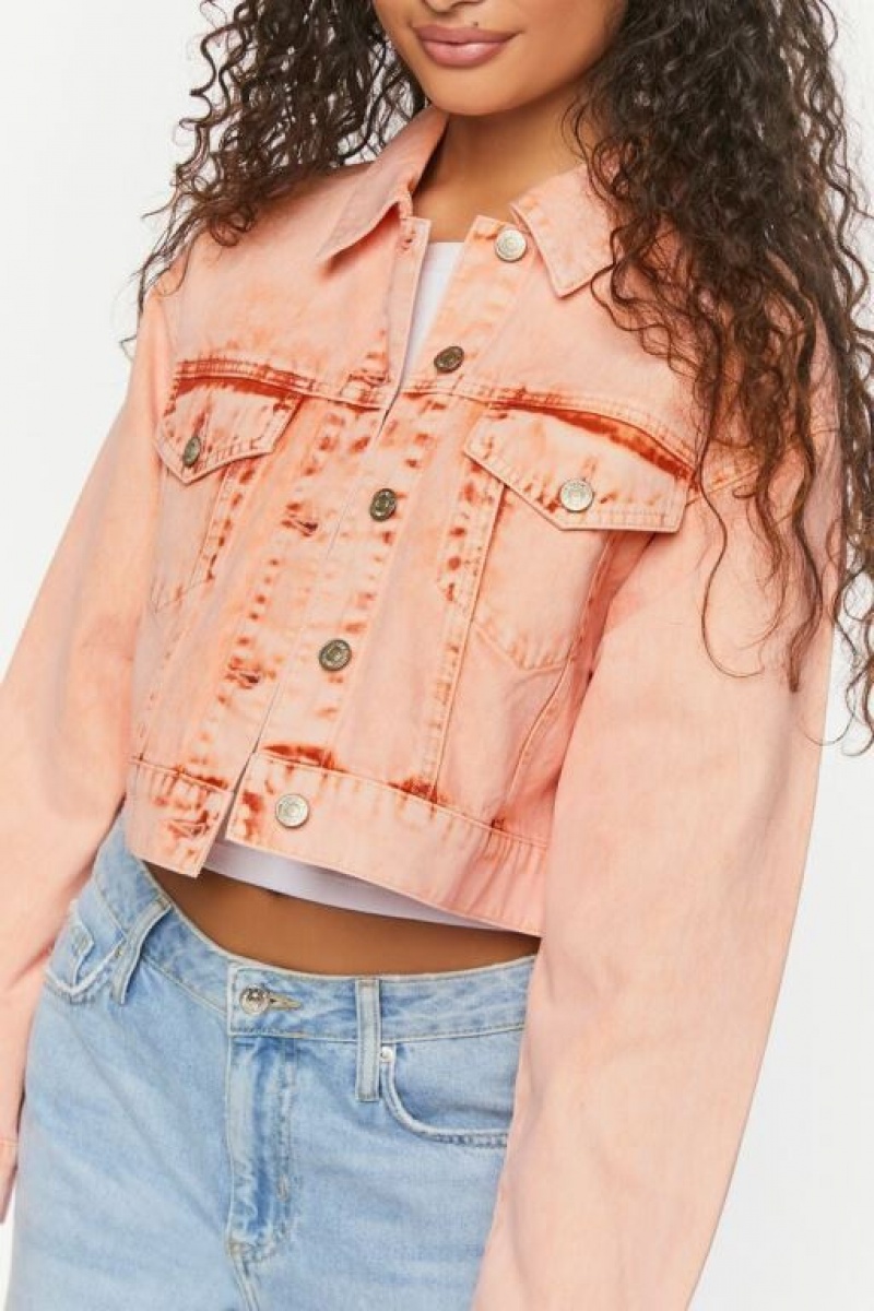 Chaquetas De Mezclilla Forever 21 Cropped Denim Trucker Mujer Clay | nfOyEpdZyZ3