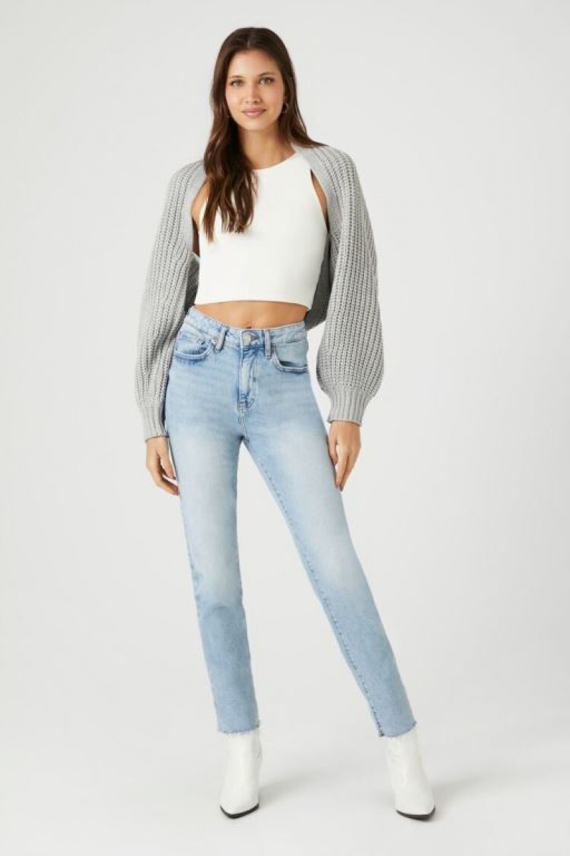 Cárdigan Forever 21 Batwing Open Front Mujer Gris | GBpEyfHfWhB