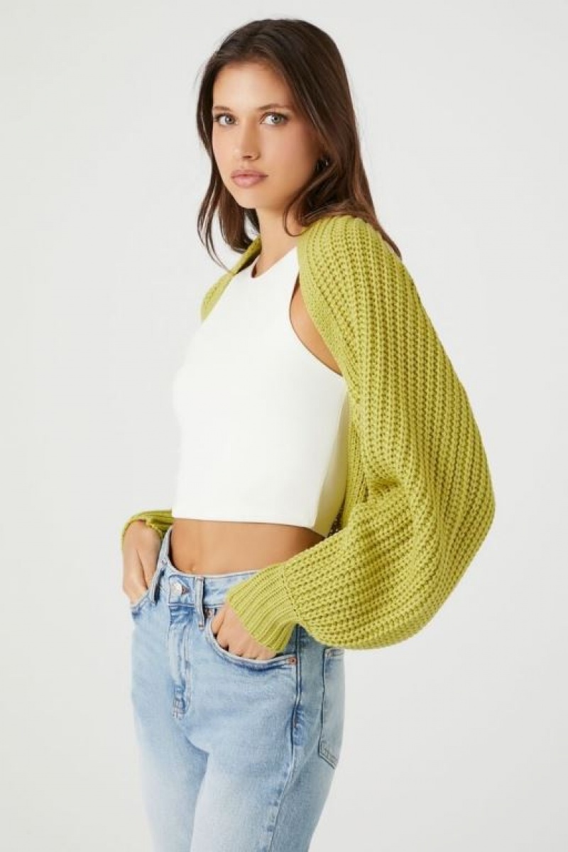 Cárdigan Forever 21 Batwing Open Front Mujer Verde | r5OEF63iaKS