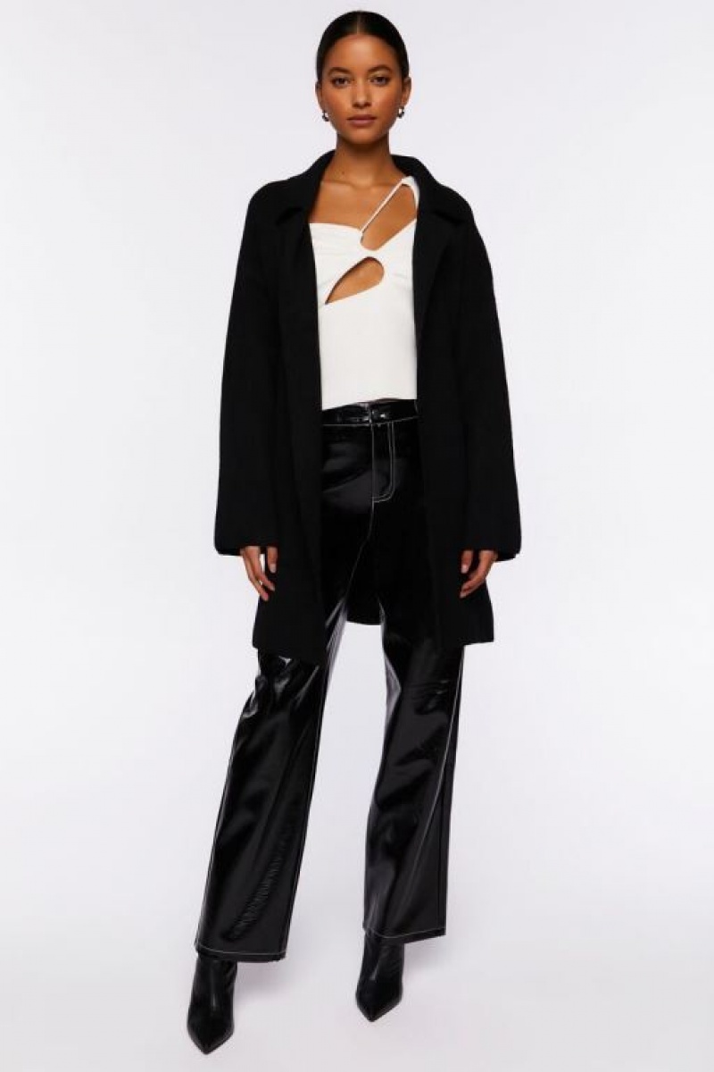 Cárdigan Forever 21 Belted Duster Mujer Negras | pCoIxA9Rxdv