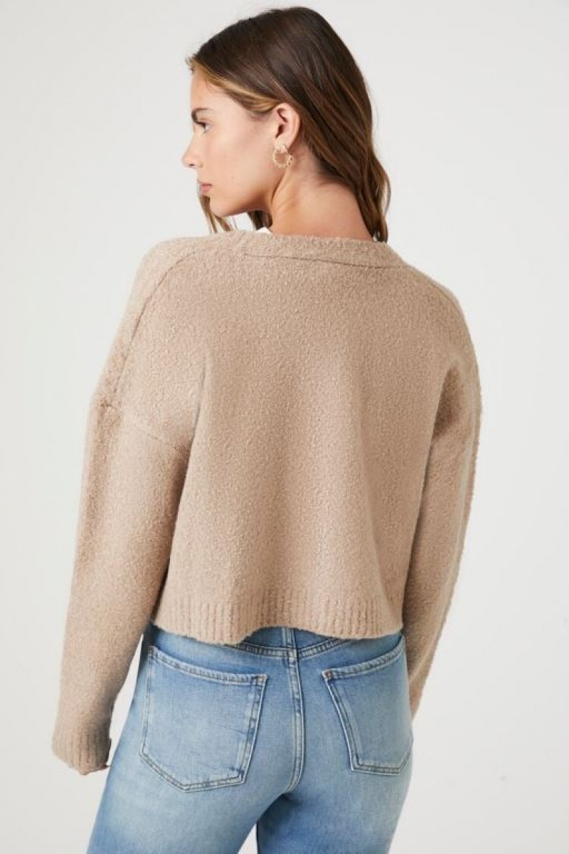 Cárdigan Forever 21 Boucle Knit Mujer Goat | CDkWZ25ayK8