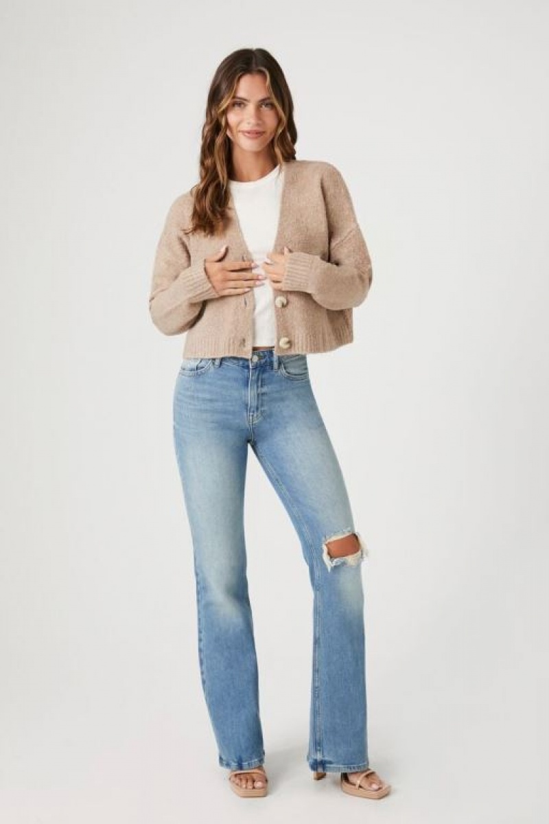 Cárdigan Forever 21 Boucle Knit Mujer Goat | CDkWZ25ayK8