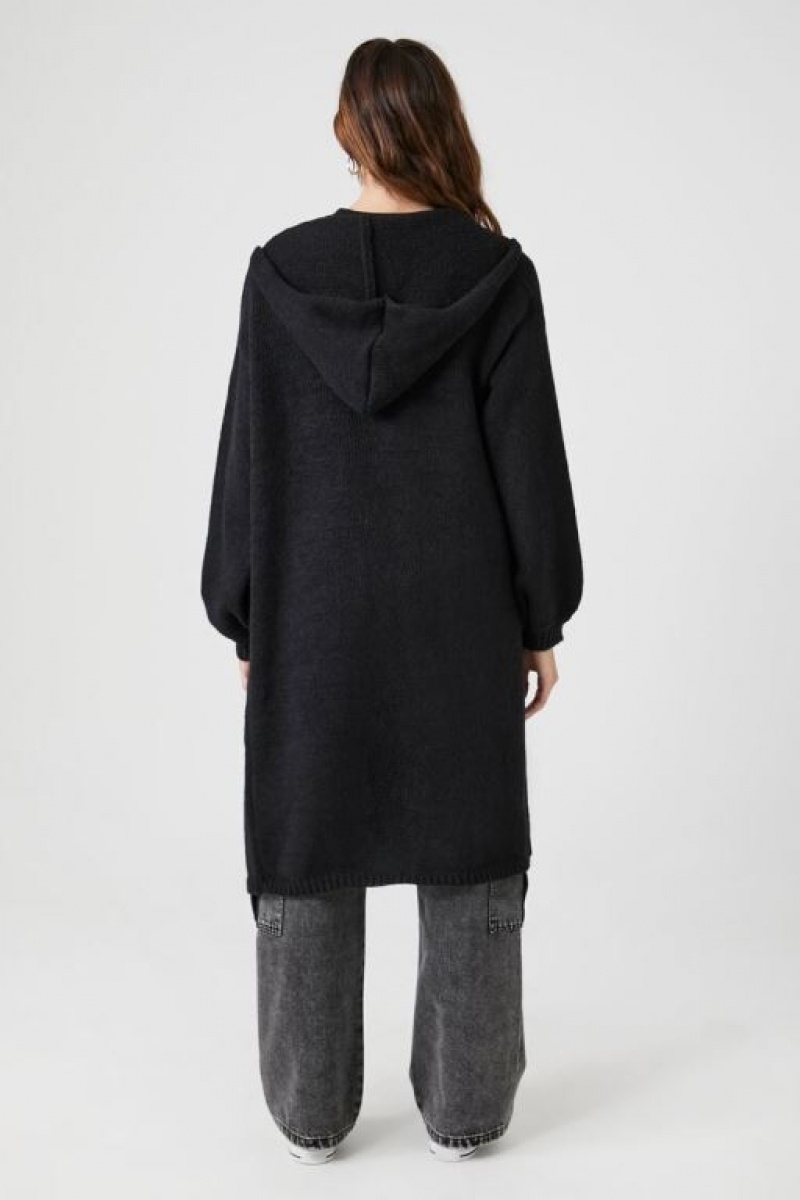 Cárdigan Forever 21 Hooded Mujer Negras | qHNro3zyarx