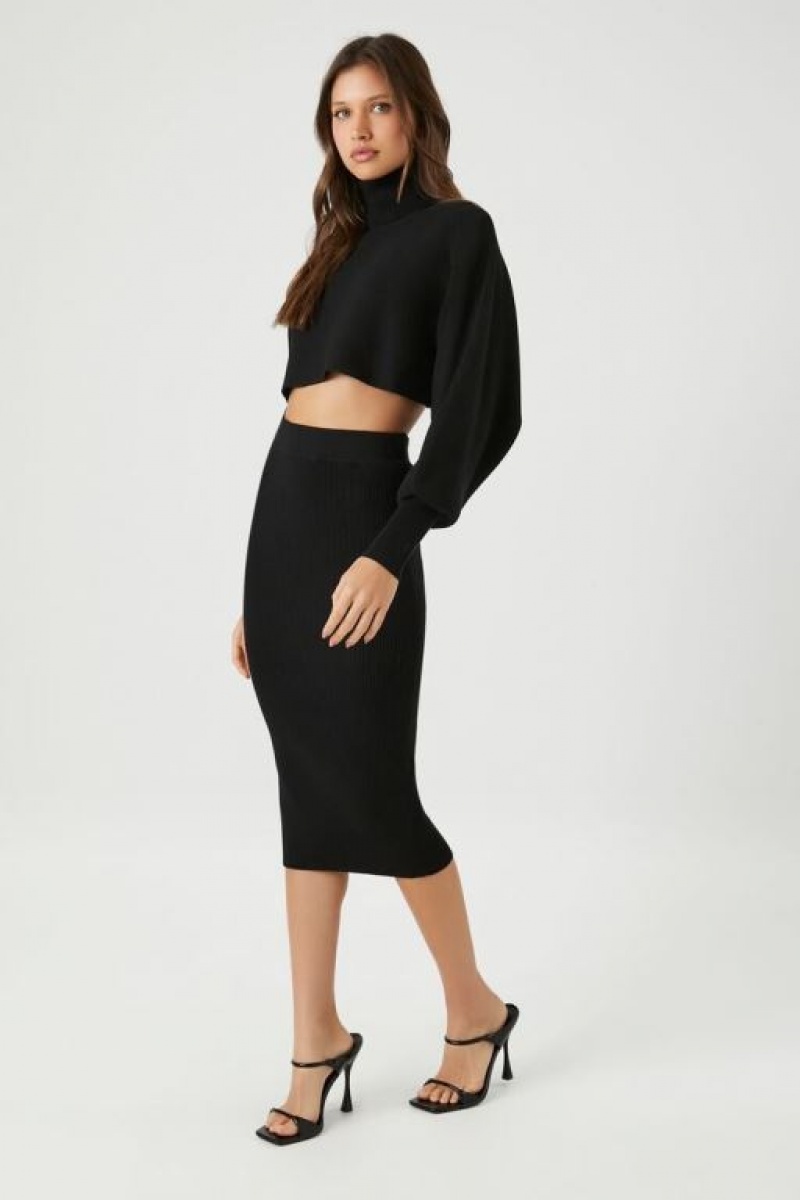 Falda Forever 21 Turtleneck Amp Set Mujer Negras | WyF6cDTbT2W