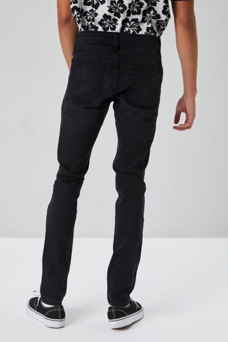 Jeans Forever 21 Basic Faded Flaco Hombre Negras | hsIFQGnhXEp