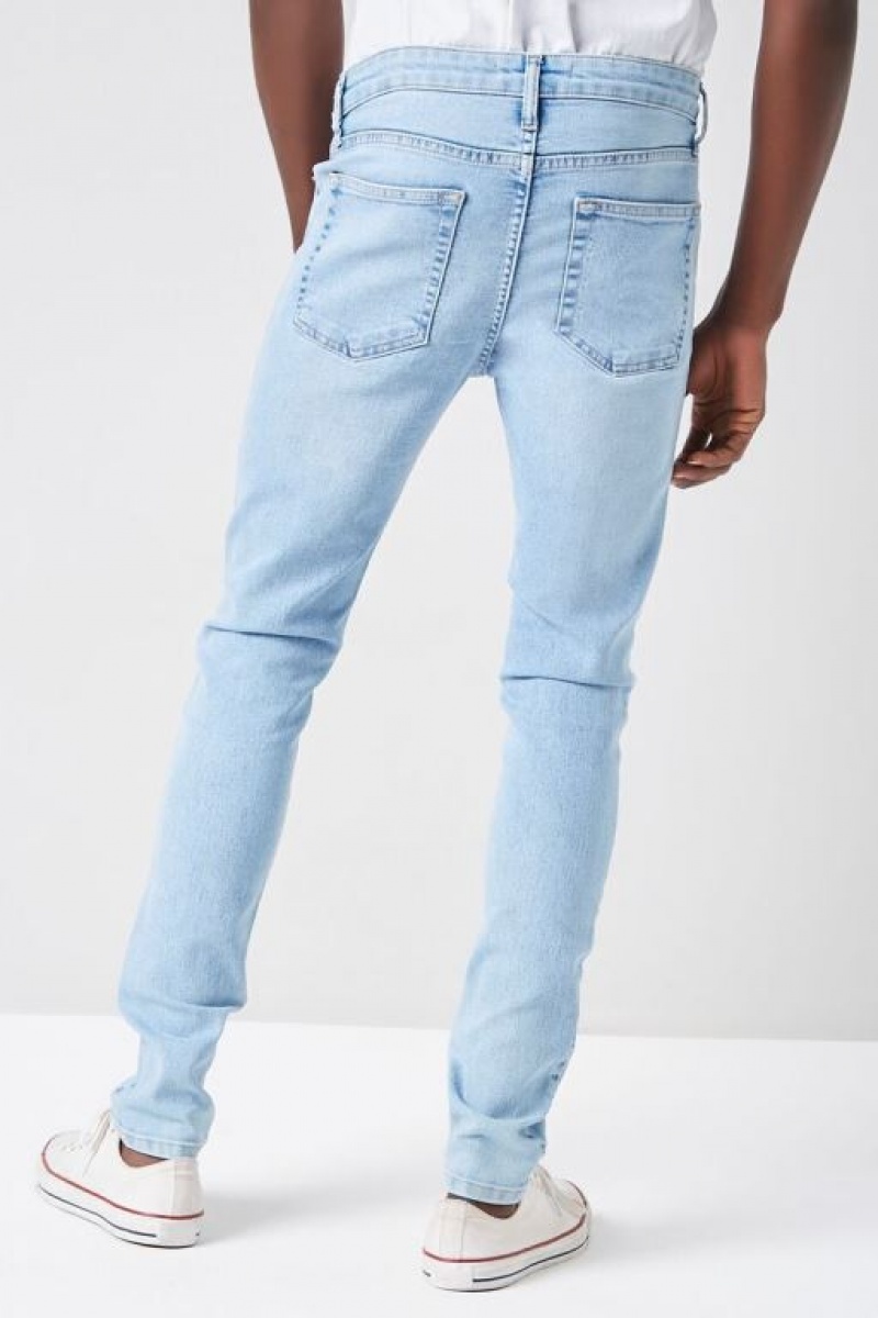 Jeans Forever 21 Basic Flaco Hombre Azules Claro | ncVSLJVH79l