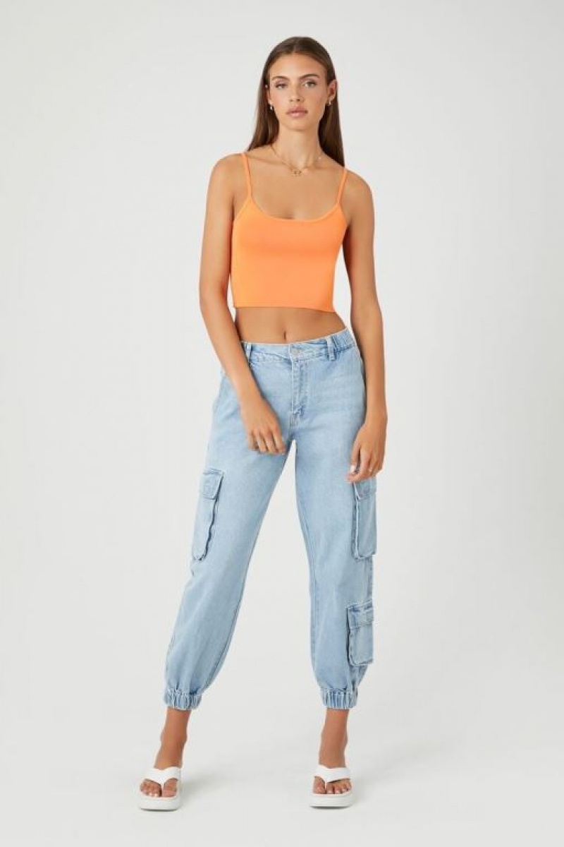 Jeans Forever 21 Cargo Denim Joggers Mujer Azules Claro | Id5M0Lj2RdQ