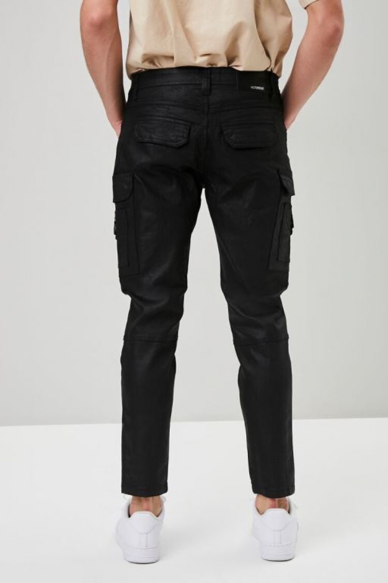 Jeans Forever 21 Cargo Flaco Hombre Negras | yC1jVywPtZz