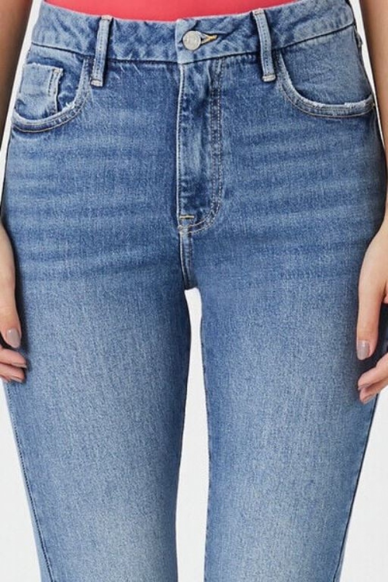 Jeans Forever 21 Curvy High Rise Directo Mujer Azules | VnhVg5iRk93